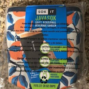 JavaSok Soft Beverage Cooler - Blue and Orange